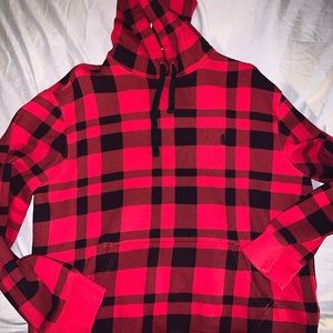 Polo by Ralph Lauren Red and Black Plaid Hoodie